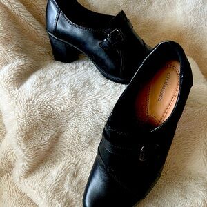 G.H.Bass Talina Leather Upper Black Ankle Boots